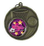 Netball medal with logo