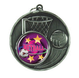 Netball medal with logo